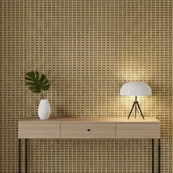 Papel de parede Adesivo Coleção Trama de Palha Liso Brilhoso Vinílico Impermeável 5MX45CM