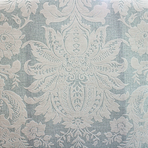 Papel de Parede Azul Tiffany Arabesco Texturizado 10 Metros