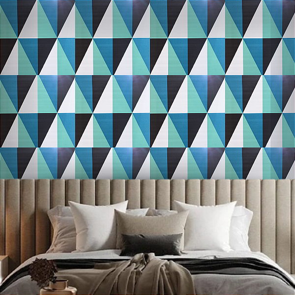 Kit 3 rolos Papel Adesivo Geométrico 4 Cores