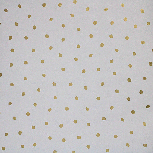 Papel de Parede Poá Dourado 10 Metros