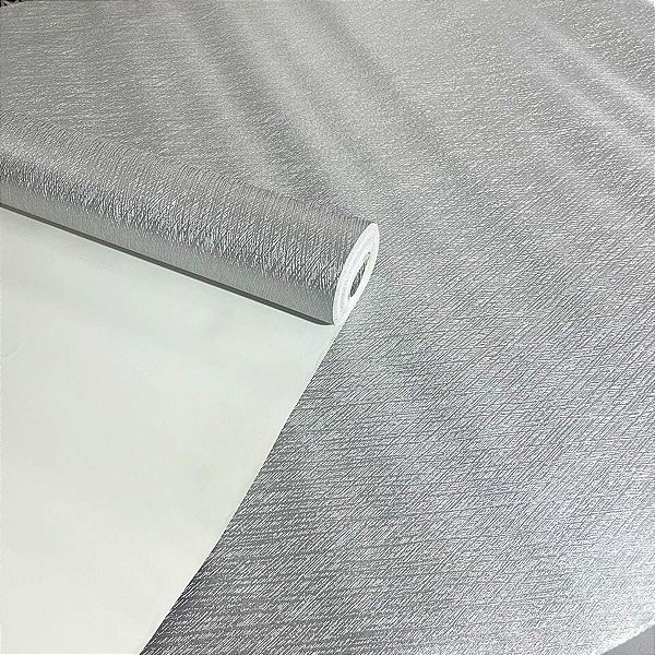 Papel de Parede Efeito Aço Escovado Importado Luxo 15 Metros Lavável para Residencial e Comercial