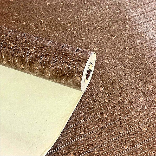 Papel de Parede Pontilhismo Bege Escuro Importado Luxo 15 Metros