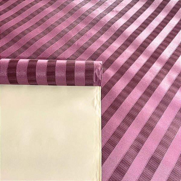 Papel de Parede Listrado Roxo Importado Luxo 15 Metros Lavável para Residencial e Comercial