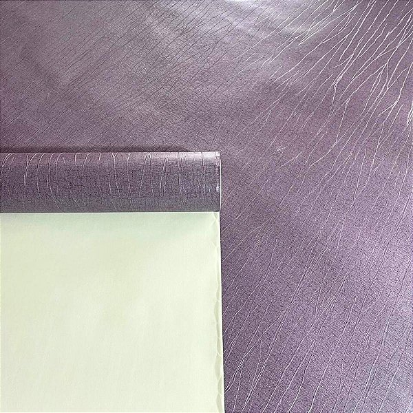 Papel de Parede efeito Ranhuras Roxo Importado Luxo 15 Metros Lavável para Residencial e Comercial