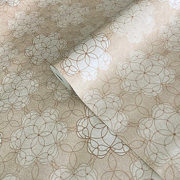 Papel de parede Geométrico Bege Importado Luxo 15 Metros