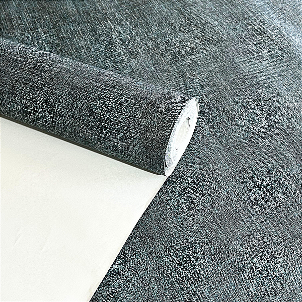 Papel de Parede Linho Azul Petroleo Importado Luxo 15 Metros Lavável para Residencial e Comercial