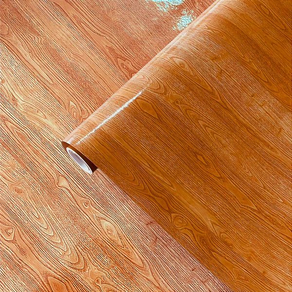 Papel de Parede Adesivo Madeira Brilhante Sofisticada Quarto Sala Escritório Móveis 5MX60CM