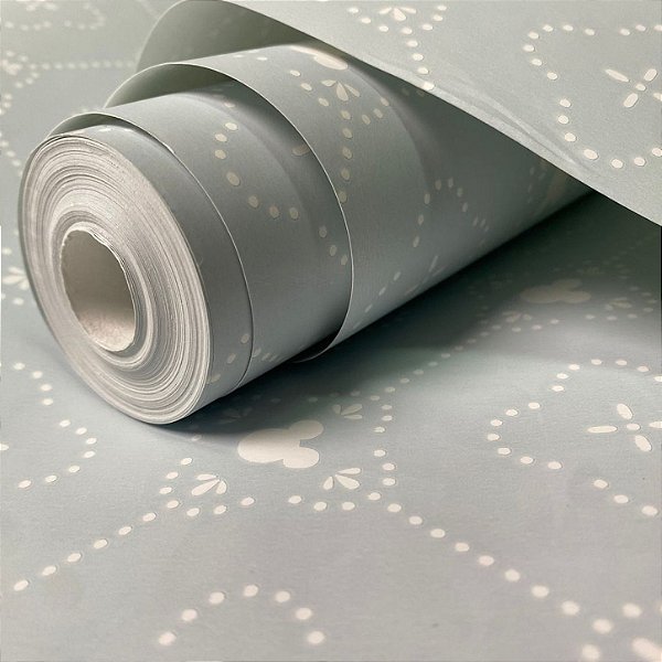 Papel de Parede Mickey Fundo Cinza Importado, Vinilico , Lavavel 10 Metros