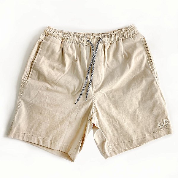 Shorts sarja bege / areia masculino - Volk Store