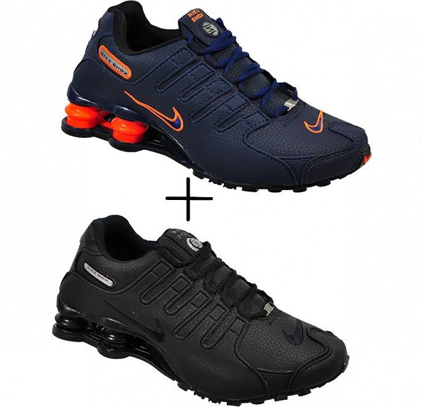 nike shox nz azul e laranja original