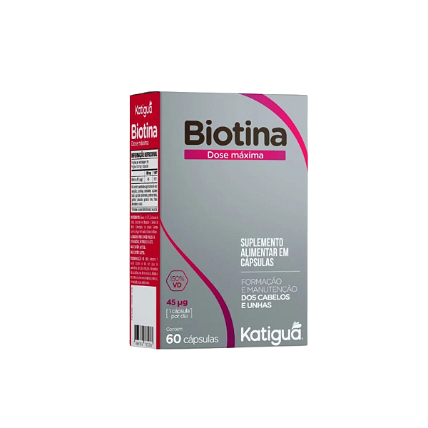 Biotina Dose Máxima Cabelos 60caps - Katigua