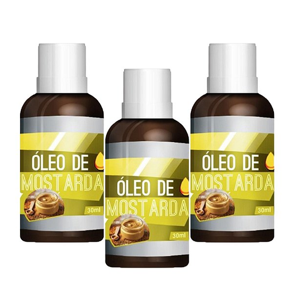 KIT 3 Óleo Vegetal de Mostarda 30ml