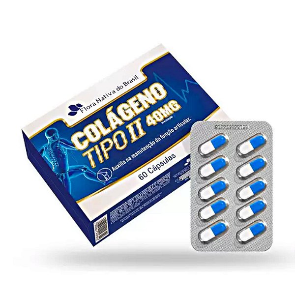 Colágeno Tipo 2 Blister 400mg 60 Capsulas - Flora Nativa