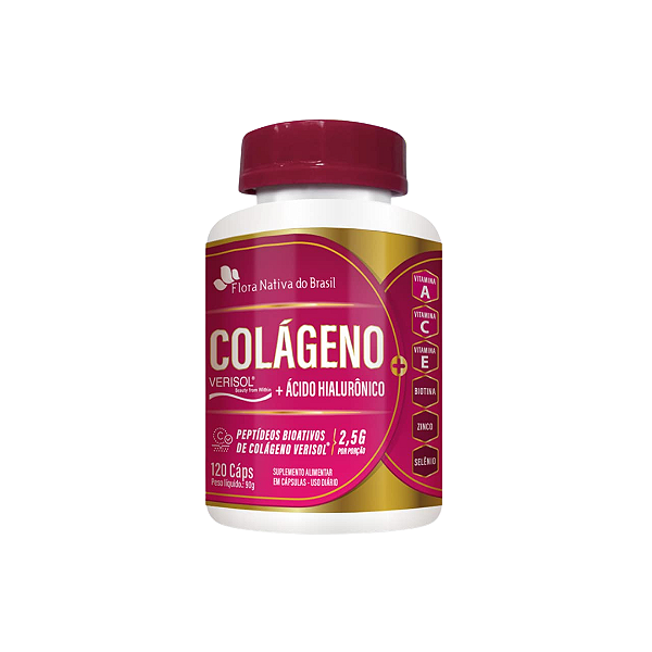 Colágeno Verisol + Biotina + Ácido hialurônico 120Caps - Flora Nativa