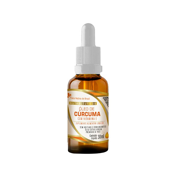 Óleo de Curcuma + Vitamina E em Gotas 30ml - Flora Nativa