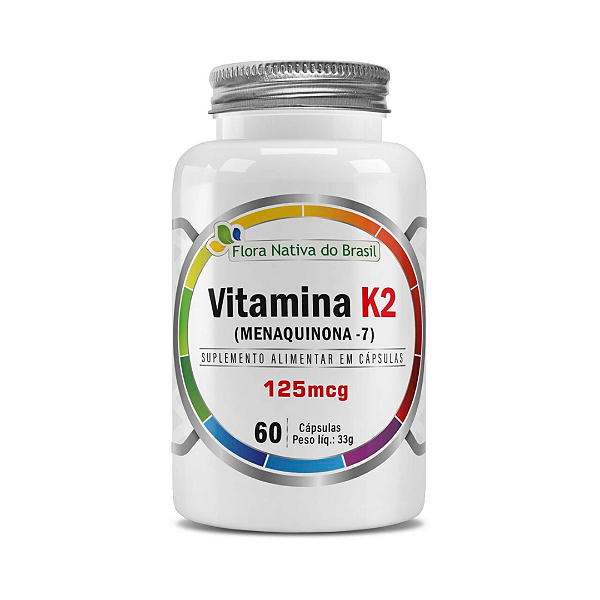 Vitamina K2 (Menaquinona) 100% IDR 60Caps - Flora Nativa