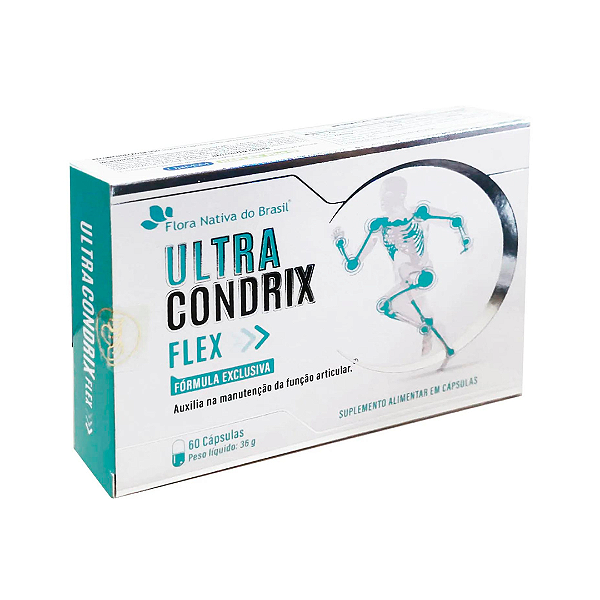 Ultra Condrix Flex Colágeno Tipo Ii + Cúrcuma Longa + Enxofre + K2 D3 + Ácido Hialurônico 60Caps