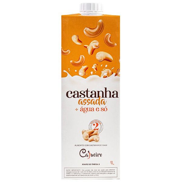 Leite Vegetal Castanha Assada e Água 1L - Cajueiro