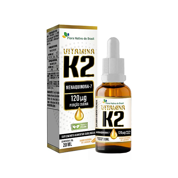 Vitamina K2 Gotas 20ml (120mcg/PORCAO) - Flora nativa