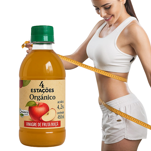 Vinagre de Maçã Orgânico 4,2% Acidez 450ml - 4 Estações