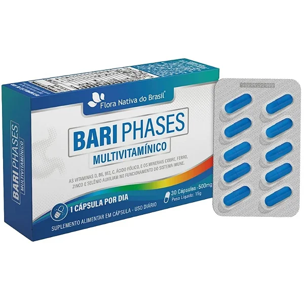 Multivitamínico Bari Phases 30Caps - Flora Nativa