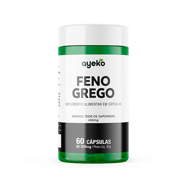 Feno Grego Máximo Teor de Saponinas 450mg com 60Caps - Ayeko
