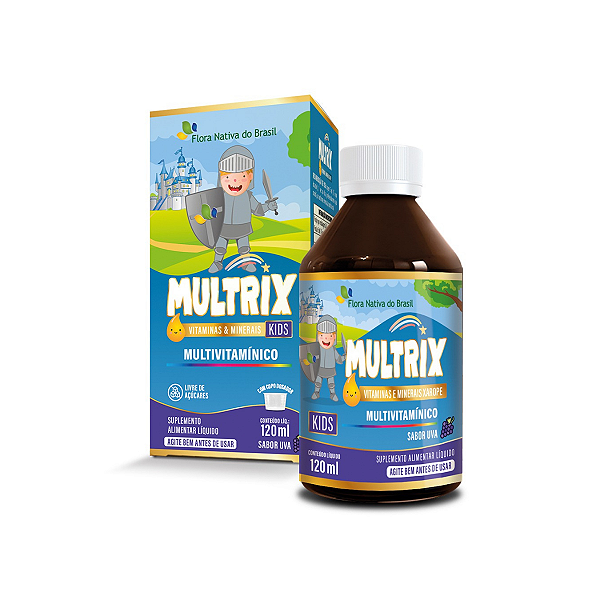 KIDS - Multrix Suplemento de A a Z em Xarope 120ml Sabor Uva - Flora Nativa