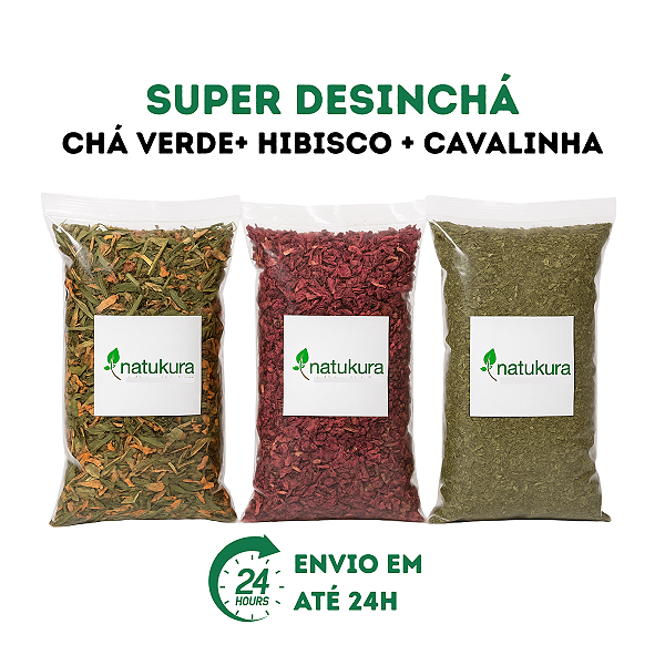 Super Desinchá, Cavalinha, Chá Verde e Hibisco 150g