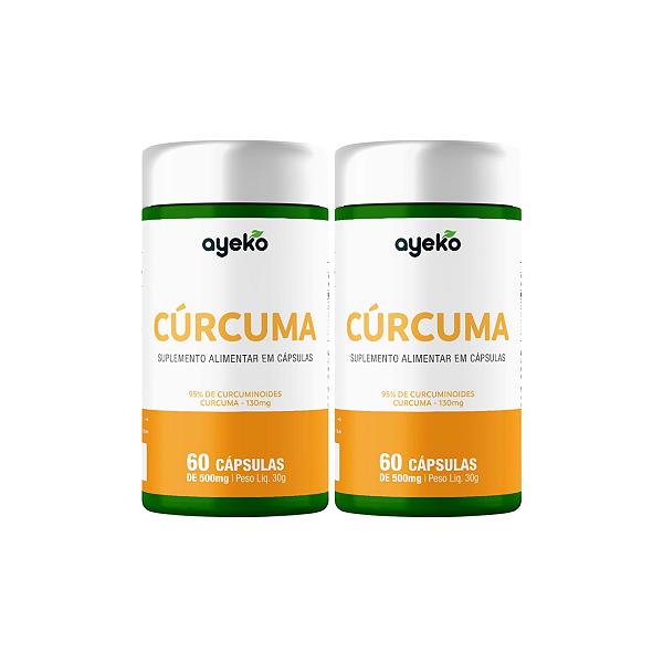 2X Curcuma 95% de Curcuminoides 130mg 60 Capsulas Ayeko
