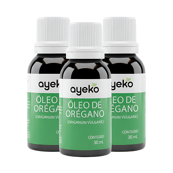 3X Óleo Vegetal De Orégano 100% Puro E Natural Prensado a Frio 30ml Ayeko