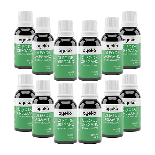 12X Óleo Vegetal De Orégano 100% Puro E Natural Prensado a Frio 30ml Ayeko