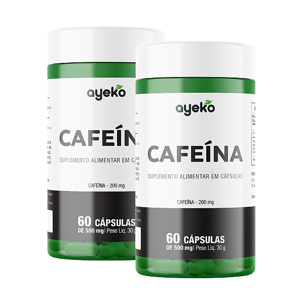 2X Termogênico Cafeína 200mg Rende 60 Doses - Ayeko