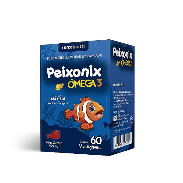 Peixonix Omega 3 60 Capsulas Mastigáveis - Maxinutri