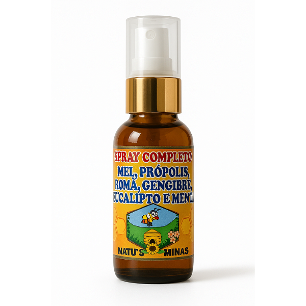 Spray Completo (Mel, Própolis, Romã, Gengibre, Menta) 35ml - Natus Minas