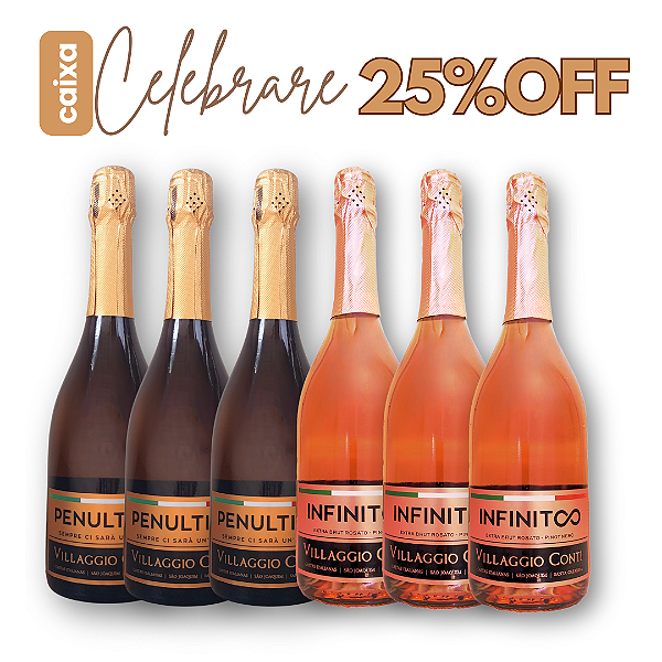 Caixa Celebrare - 6un de Espumantes Branco e Rosé