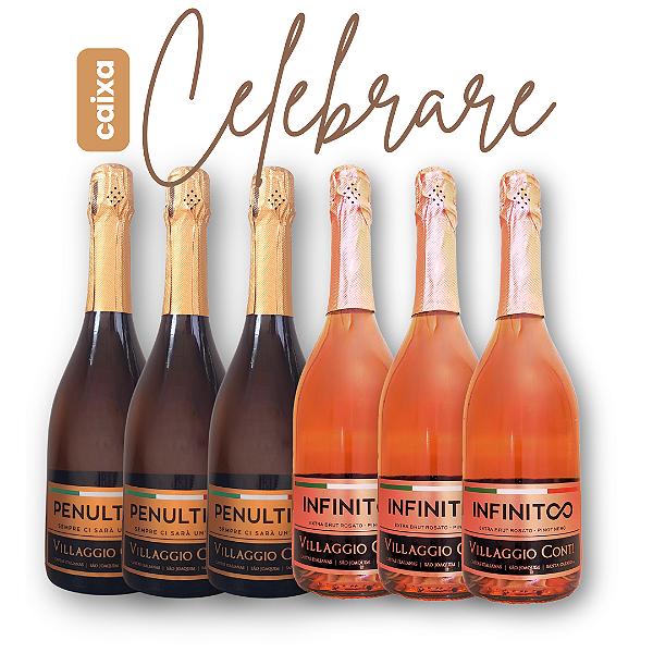 Caixa Celebrare - 6un de Espumantes Extra Brut Branco e Rosé