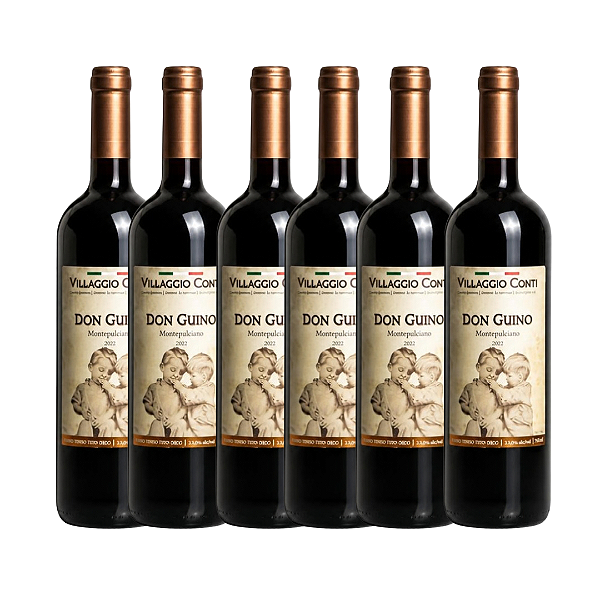 Caixa com 6 unidades - Vinho Tinto Montepulciano DON GUINO 2022 750ml