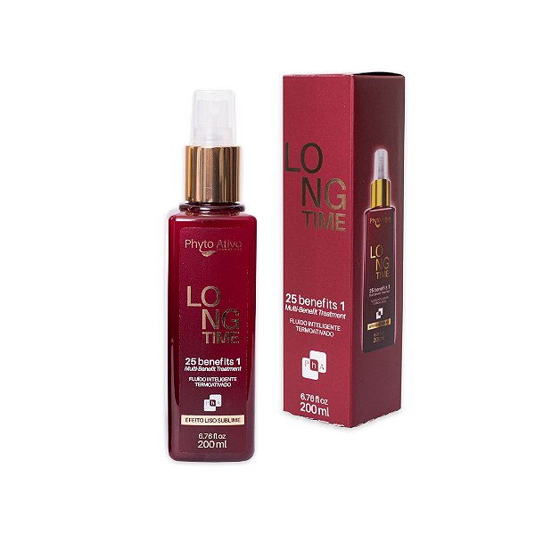 Leave-in Termoativado LONG TIME 200ml | Efeito Liso Sublime | Phyto Ativo