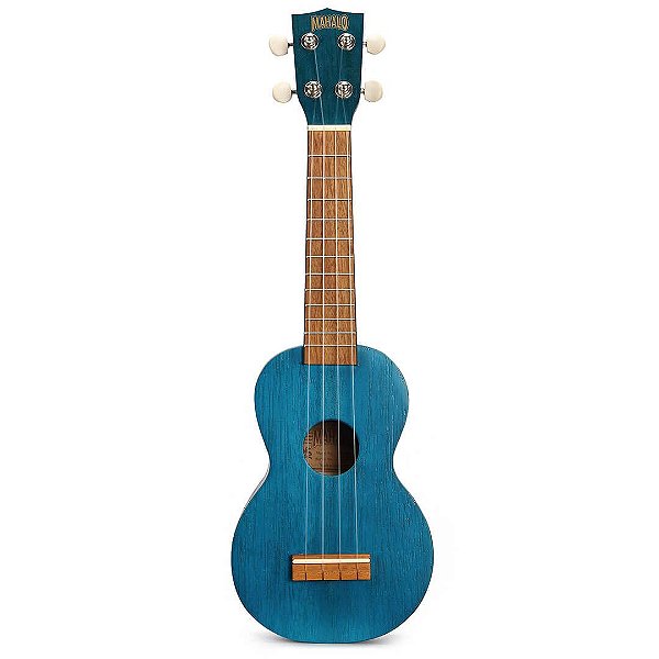 Ukulele Soprano Natural - Azul Transparente - Série Kahiko
