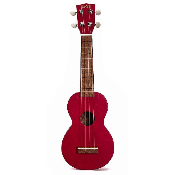 Ukulele Soprano Natural Vermelho Transparente - Série Kahiko