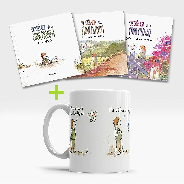 Coleção Téo & O Mini Mundo COMPLETA + Caneca Quentinho no Coração