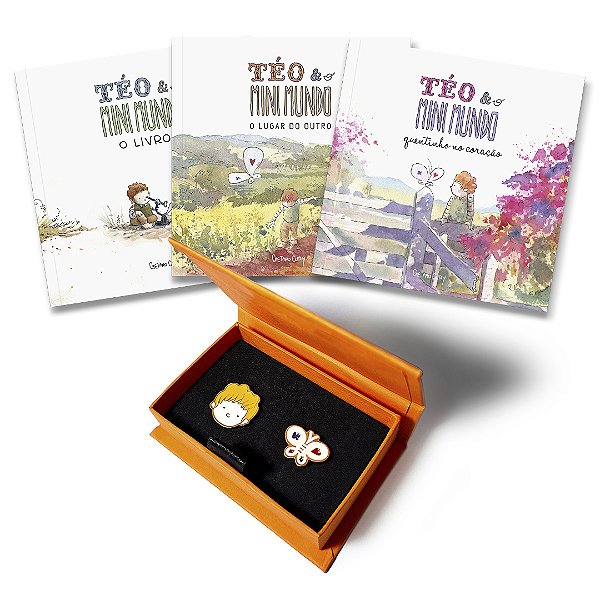 Coleção Téo & O Mini Mundo COMPLETA + Pins Téo & Eulália