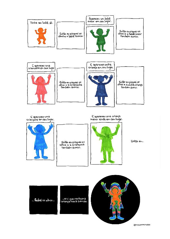 Tinha um bebê ali - Pôster oficial Téo & O Mini Mundo - Tamanho A3 (29,7 x 42 cm) - Sem moldura