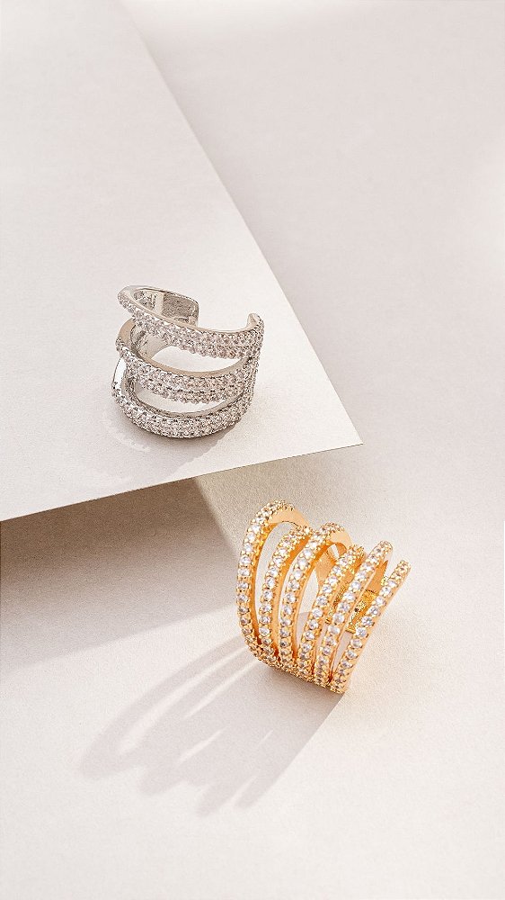 Piercing Fake 6 fios Cravejados