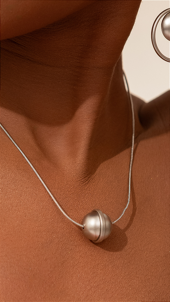 Colar Pingente Bola com corrente Rabo de Rato (concept)