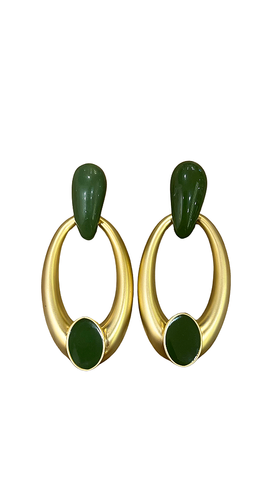 BRINCO OVAL DETALHES ESMALTADOS CORES (acessório fino)