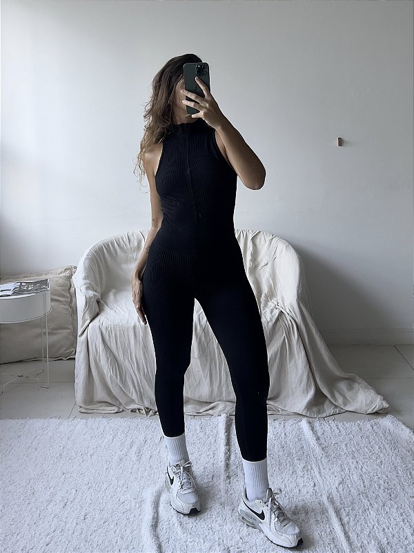 Macacão Seamless Ziper sem Manga