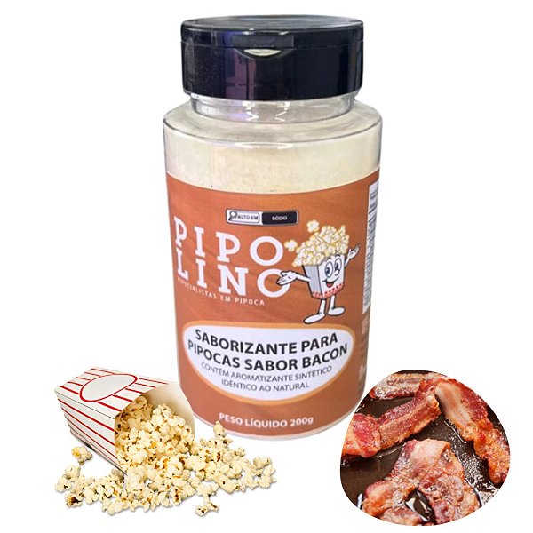 Saborizante pipoca salgada Pipolino bacon 200g