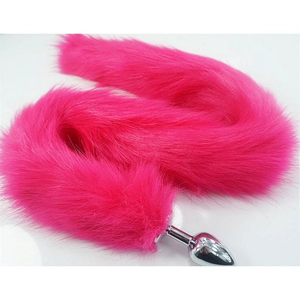 PLUG ANAL RABO DE RAPOSA - PINK 81 CM