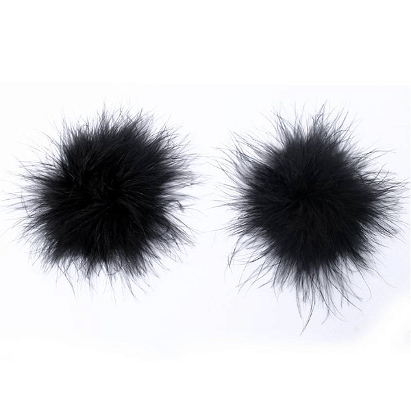 PROTETOR DE MAMILO EM POMPOM PRETO